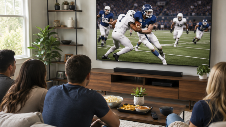 Home streaming setup representing IPTV for NFL football viewing