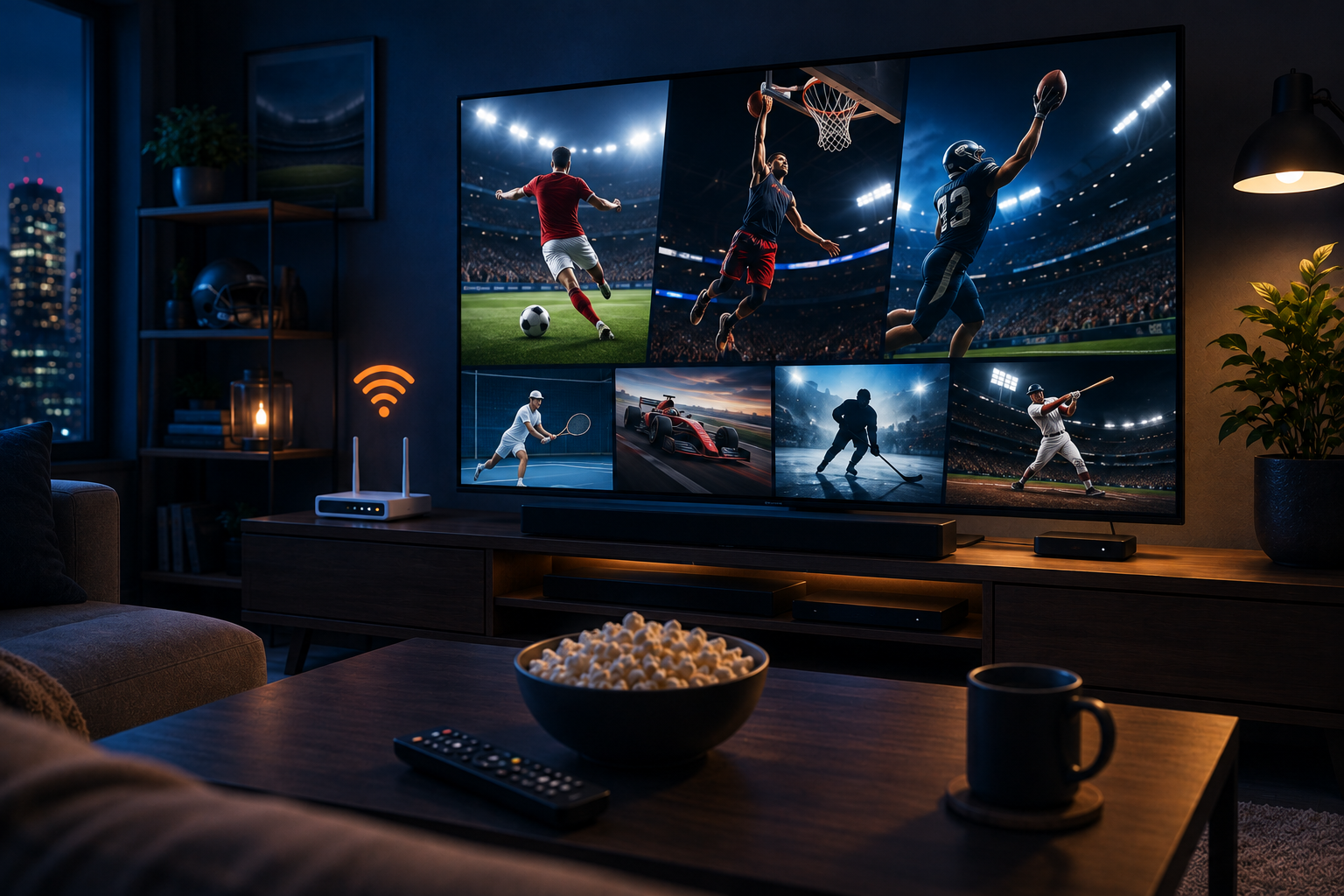 Sports streaming setup used to compare the best IPTV for sports options